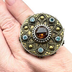 Echo of the Dreamer Womans Ring Blue Topaz Sterling Silver Size 7 Mars Valentine